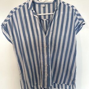 Old Navy Striped Linen Shirt Size M